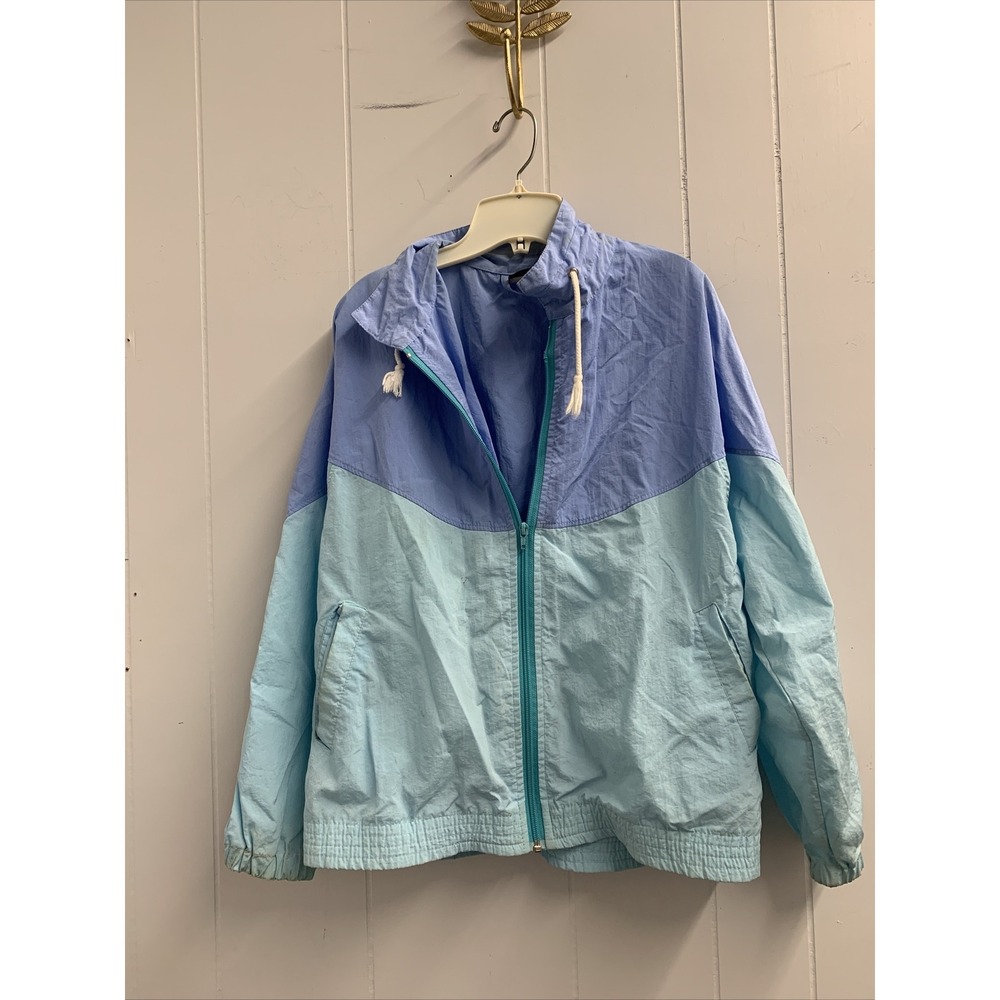 Duffel Jacket Women's Size‎ Small Teal Green Vintage Windbreaker 90s Coat